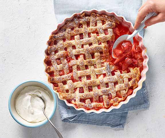 5. Pie fraise-rhubarbe